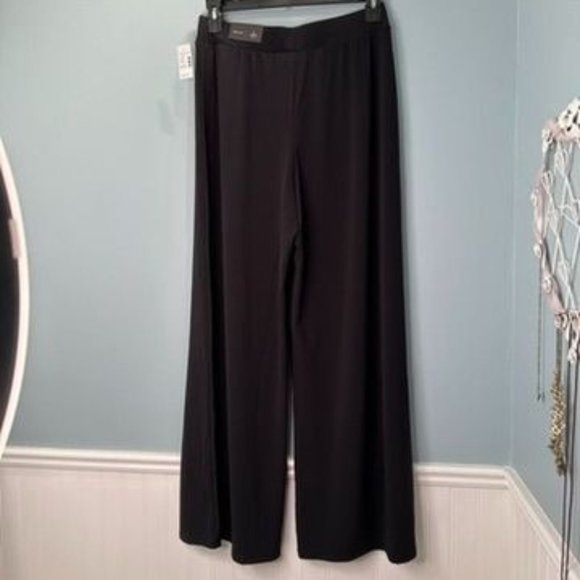 Maurices Size Large High Rise Wide Leg Pant Black 152236 Office - Picture 3 of 16